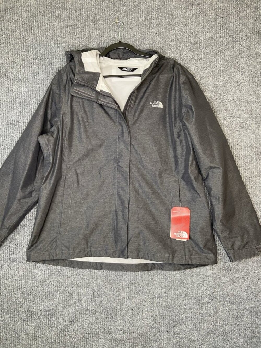 READ The North Face Women's XXL Full Zip Rain Jacket Dryvent Windbreaker Hood